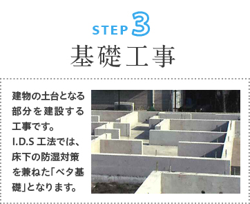 ステップ３：基礎工事