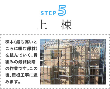 ステップ５：上棟