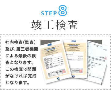 ステップ８：竣工検査