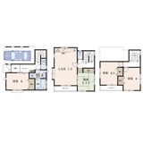 3階建/4LDK+車の間取り